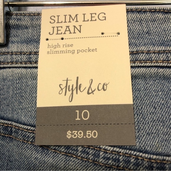 Style & Company Slim Distressed Ankle Jeans NEW - Picture 5 of 6